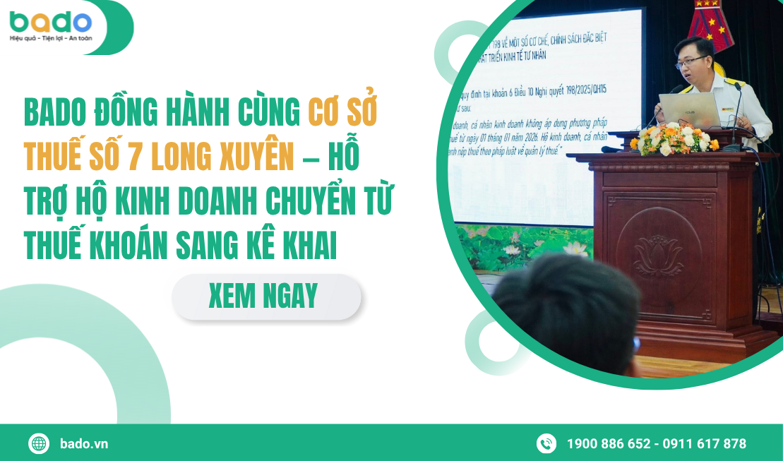 Bado Hỗ Trợ HKD Tại Cơ Sở Thuế Long Xuyên